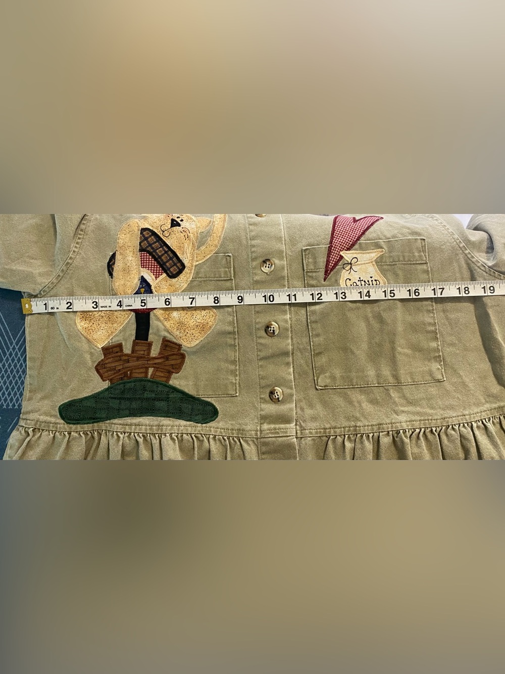 Sunbelt Olive Green Button-Front Maxi Dress with Embroidered Patch - Picture 11 of 11